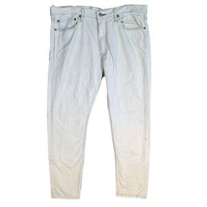 Levis 510 Jeans Mens 36x30 Beige Skinny Fit Stretch Denim Stained Distressed